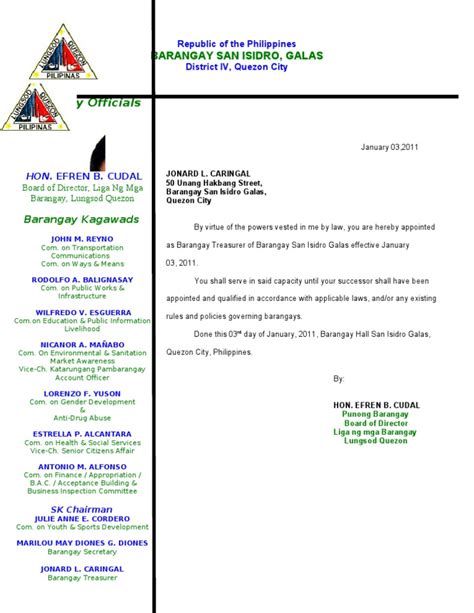 request letter sample for barangay|Make a request letter to your baranggay asking for permission.